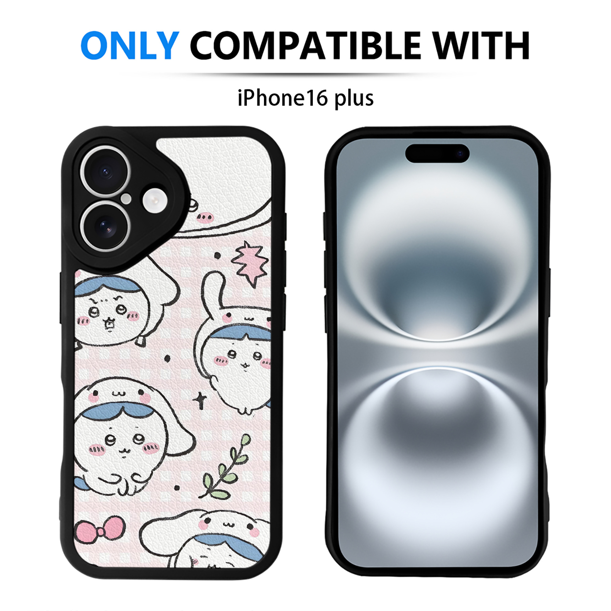 （画像用） ちいかわ Chii-kawa 【iPhone 16シリーズ対応】シリコンスマホケース（レザー調） 材質：シリコン